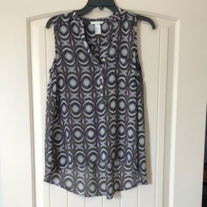 H&M Patterned Sleeveless Top- Size 6